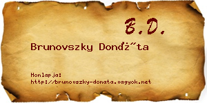 Brunovszky Donáta névjegykártya